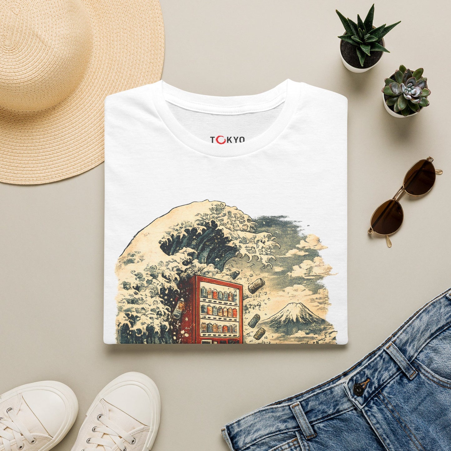 Phone Booth Wave T‑Shirt — Japanese Great Wave Phone Booth Graphic Tee