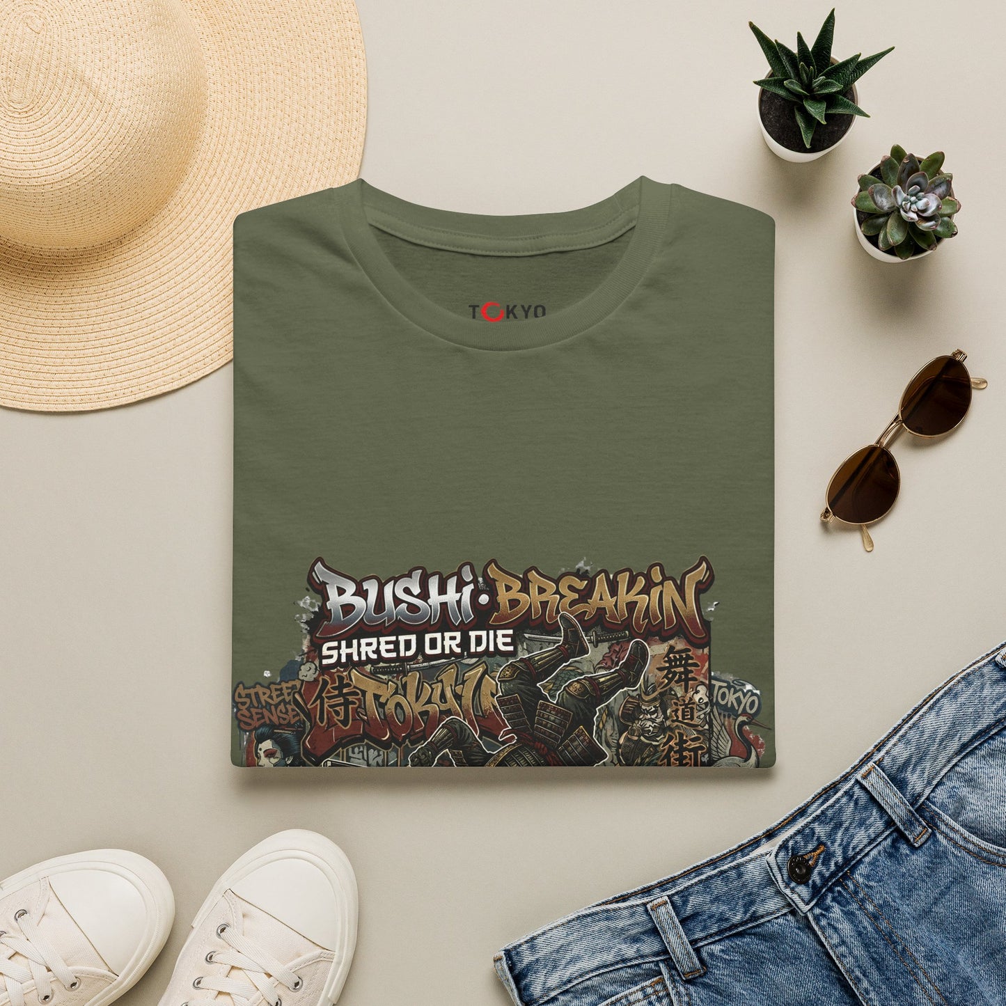 T-Shirt — Bushi Breakin 'Shred or Die' Skate Graphic Tee