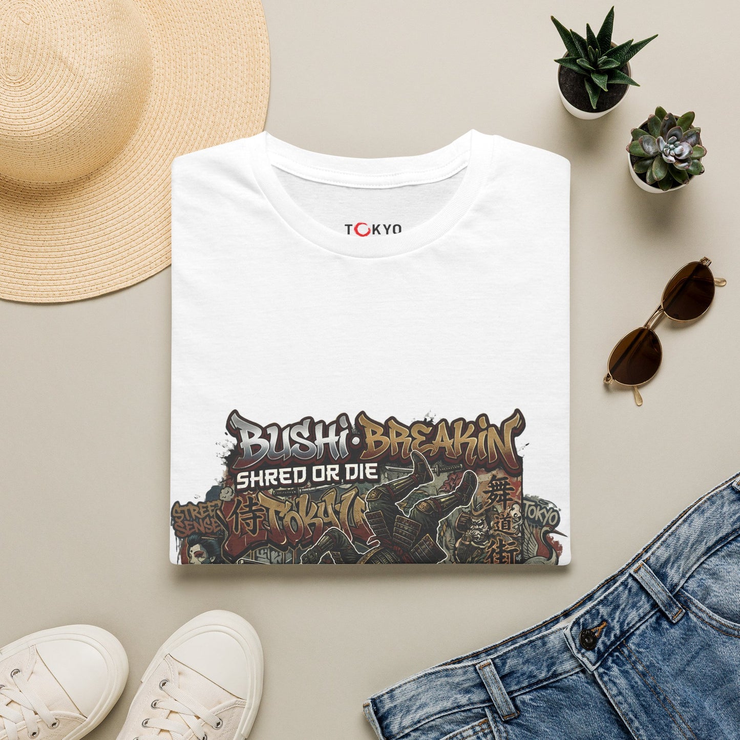 T-Shirt — Bushi Breakin 'Shred or Die' Skate Graphic Tee