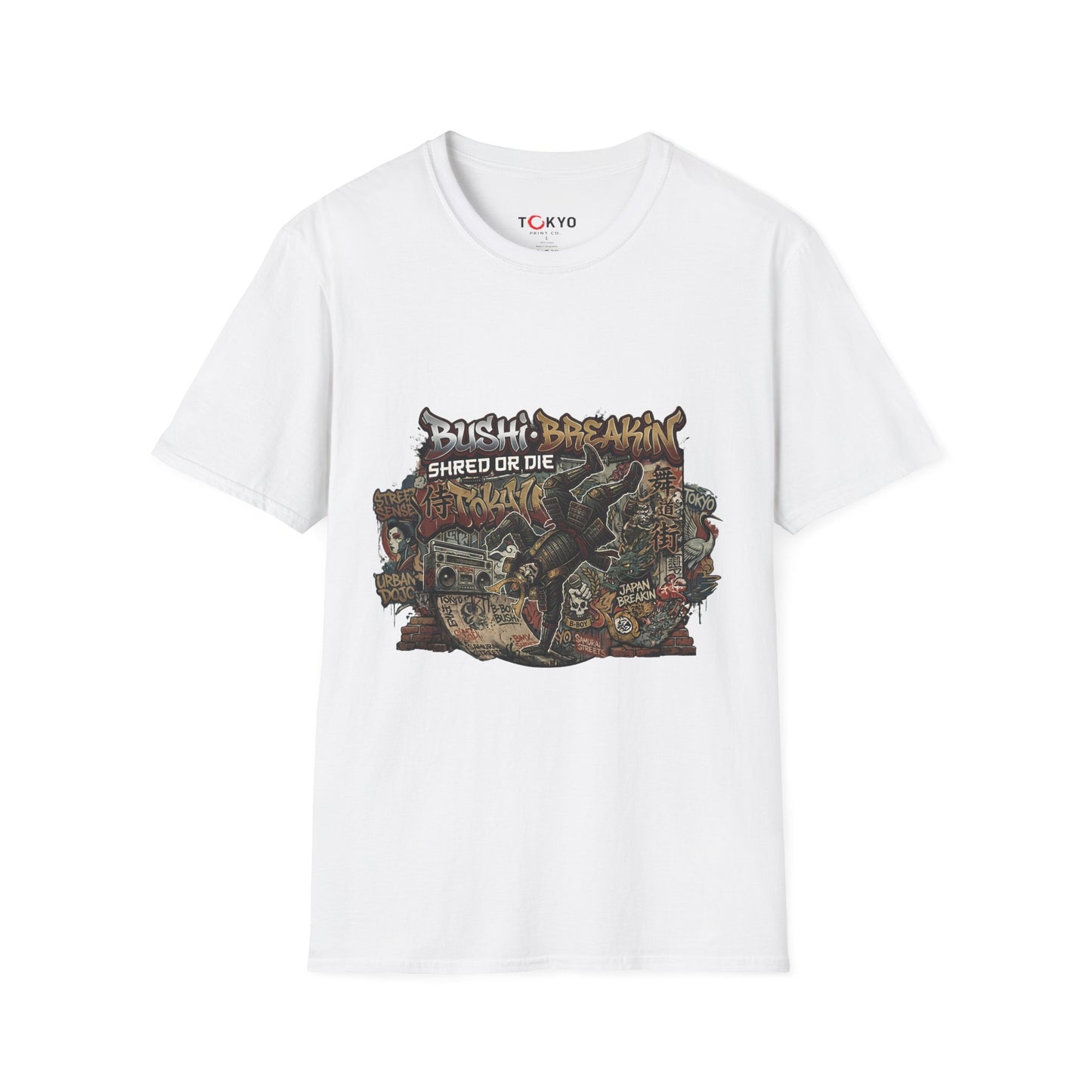 T-Shirt — Bushi Breakin 'Shred or Die' Skate Graphic Tee