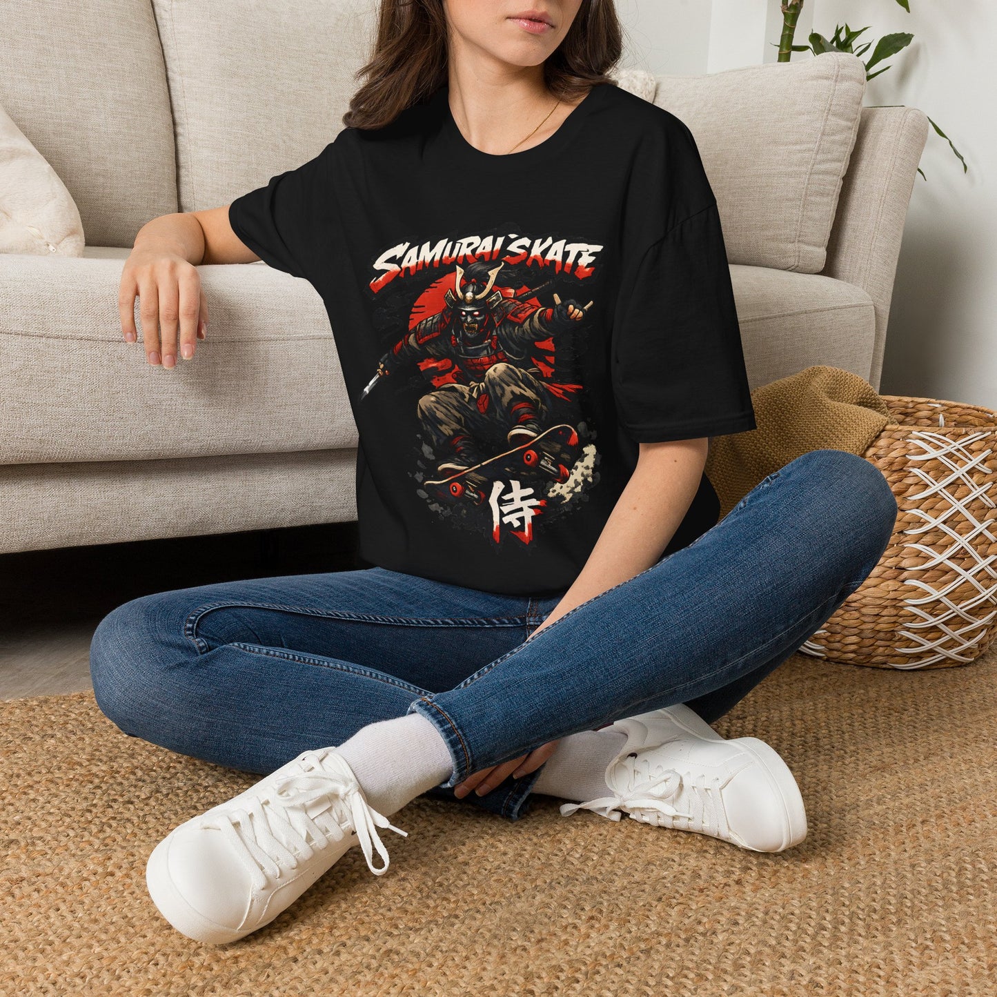 Samurai Skate T-Shirt — Graphic Skateboard Warrior Tee