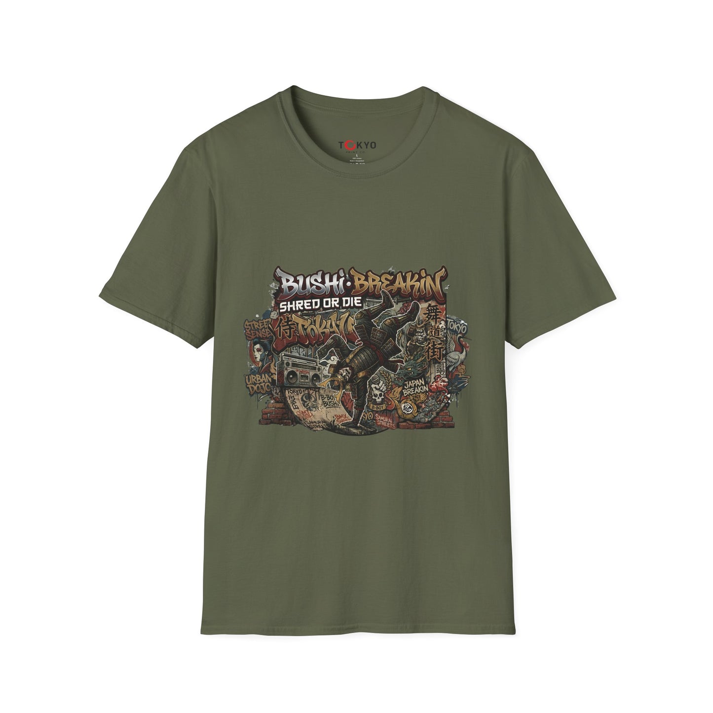 T-Shirt — Bushi Breakin 'Shred or Die' Skate Graphic Tee