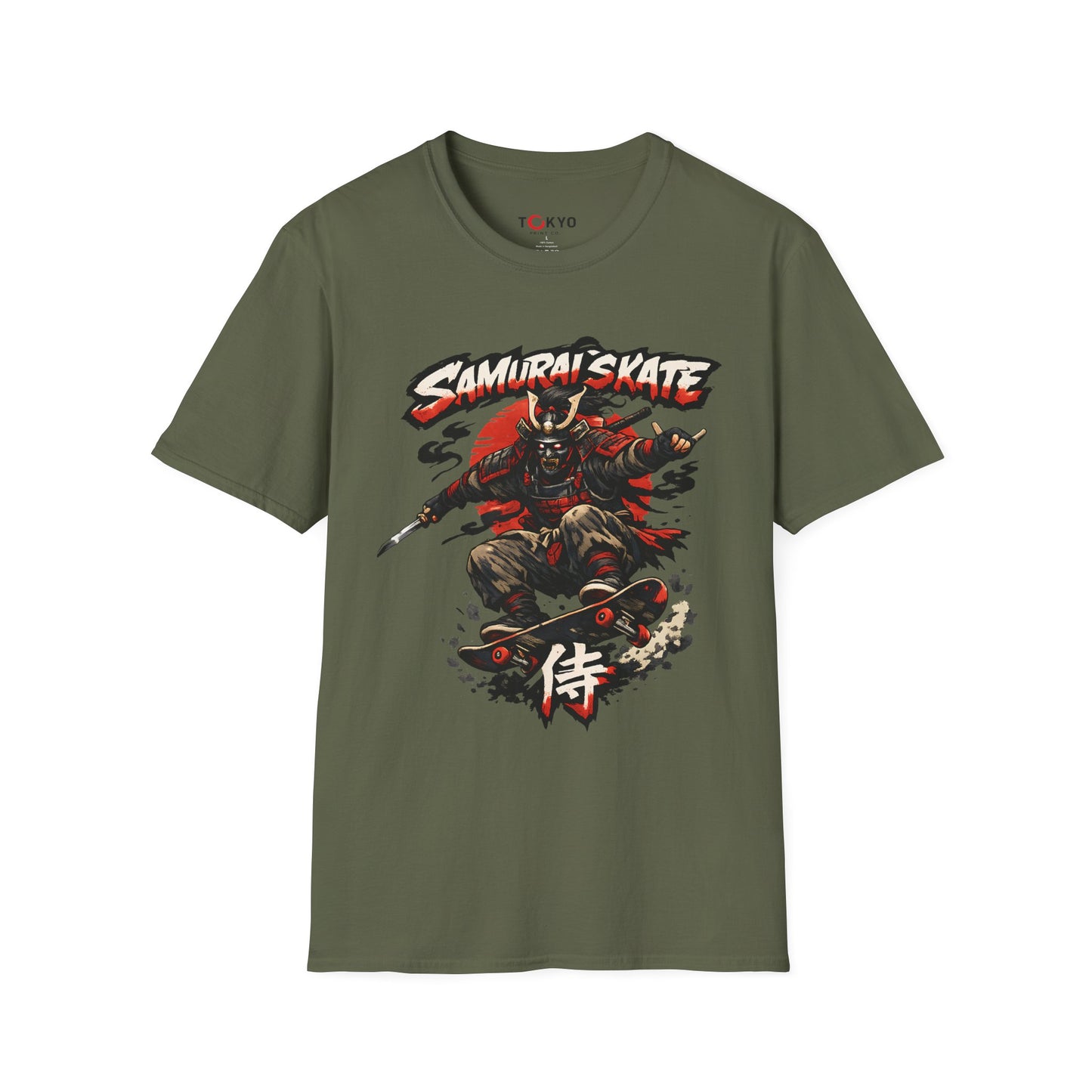 Samurai Skate T-Shirt — Graphic Skateboard Warrior Tee