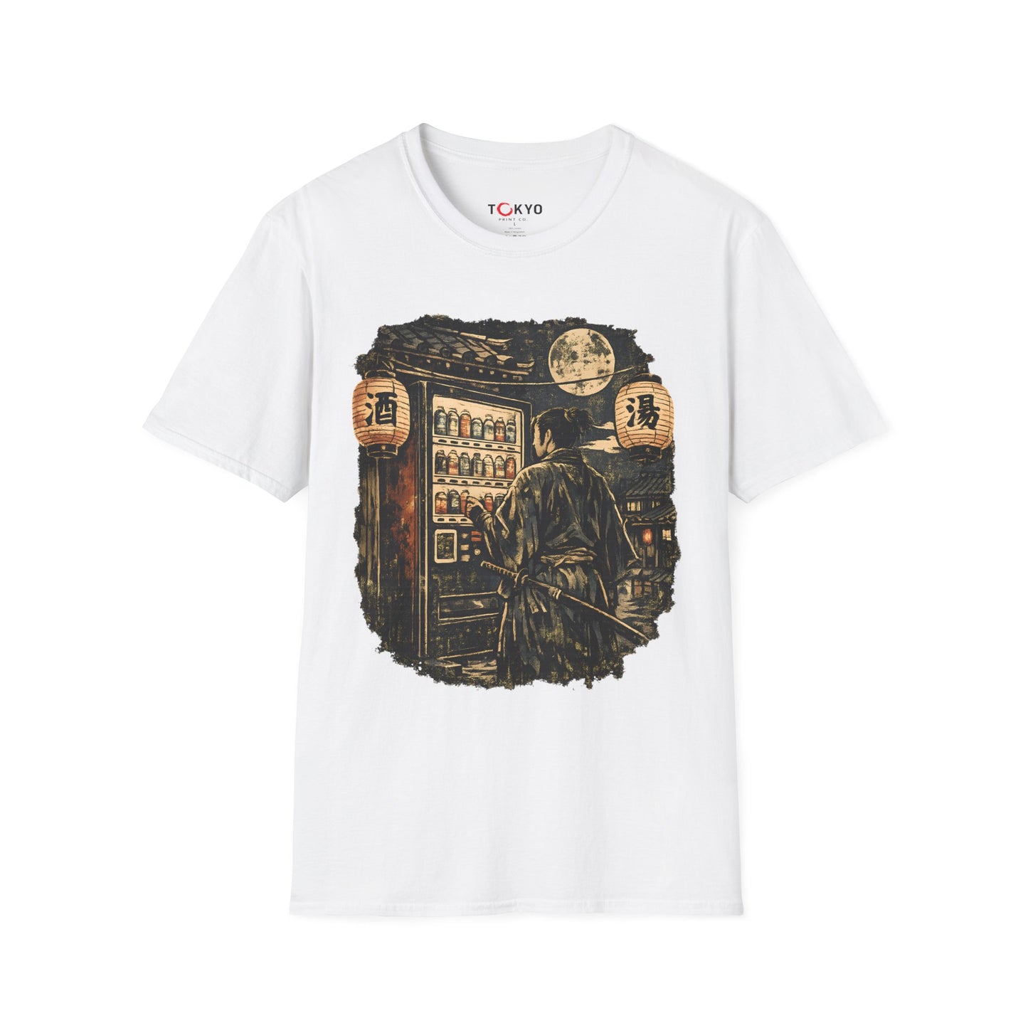 Japanese Night Vending Machine T-Shirt — Retro Moonlit Streetwear