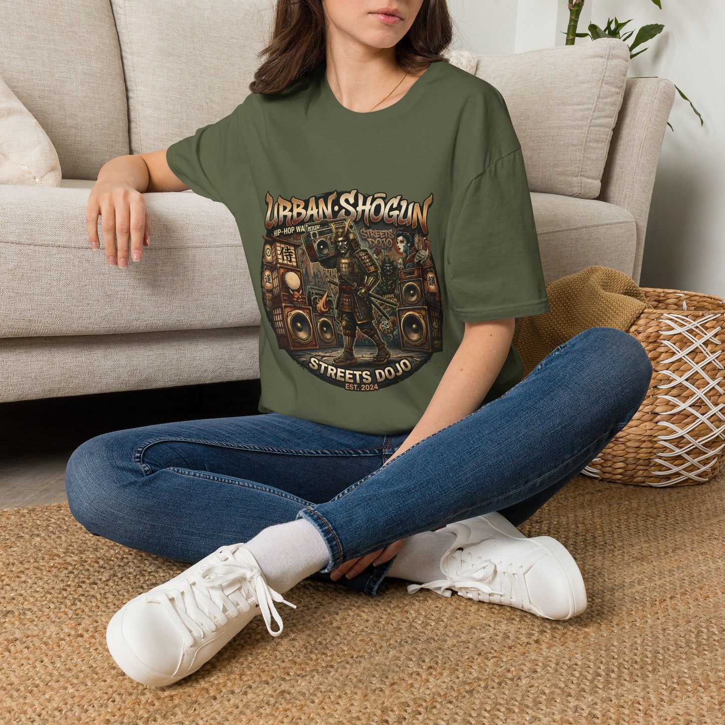 Urban Shogun T‑Shirt — Hip‑Hop Streets Dojo Graphic Tee