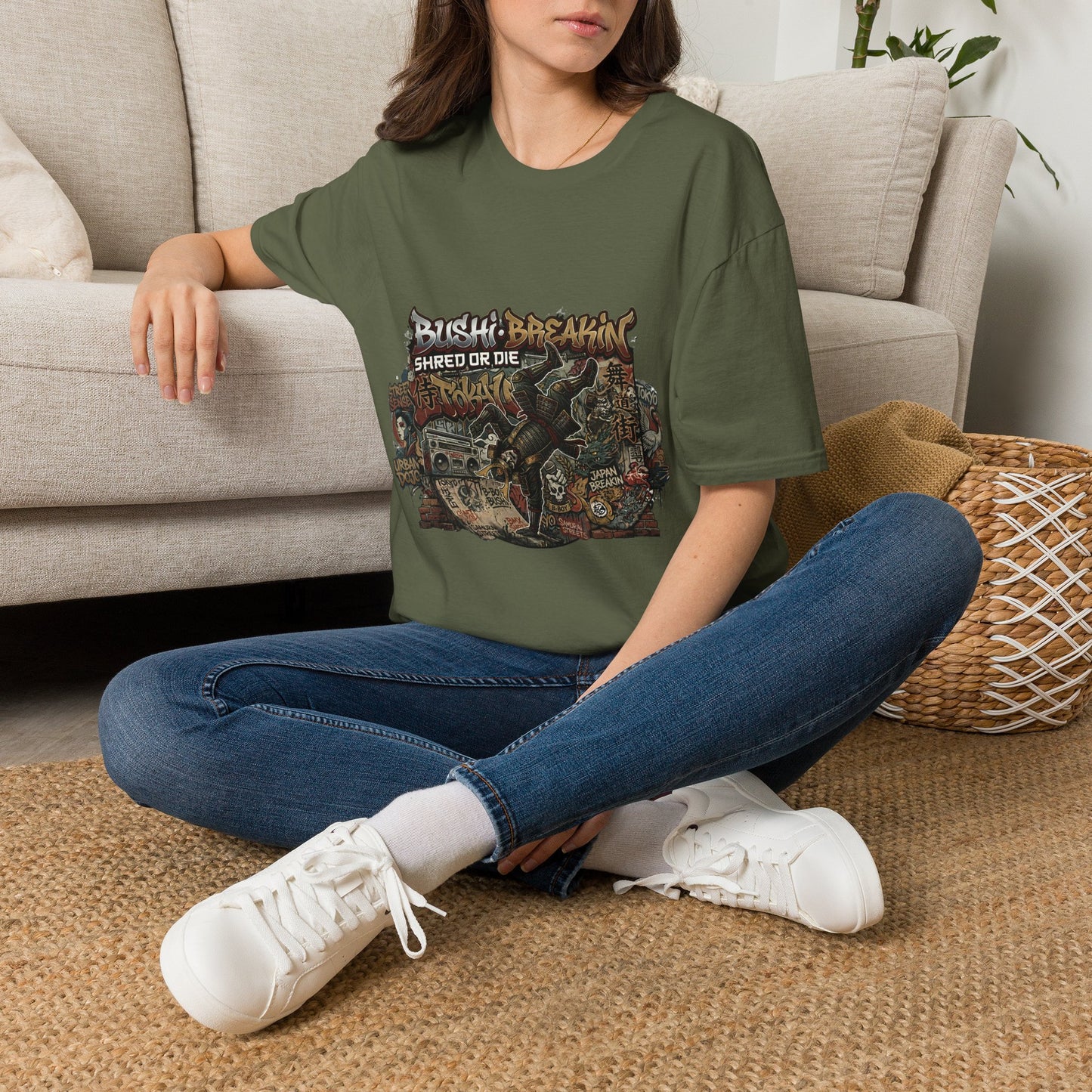 T-Shirt — Bushi Breakin 'Shred or Die' Skate Graphic Tee